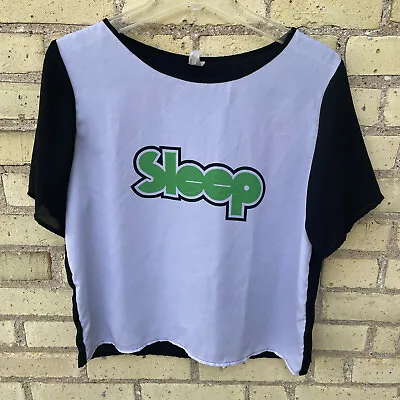 Buy Sleep Stoner Band T-Shirt Women's M Polyester Tee Large Neckline, Transparent  • 18.87£