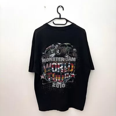 Buy Vintage Monster Jam World Tour Monster Trucks Black T-shirt XL • 14.99£