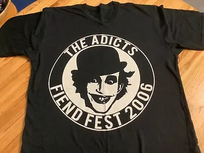 Buy THE ADICTS Fiend Fest 2006 T Shirt Size Medium U.S. Tour, Dates On Back Punk Oi! • 19.99£