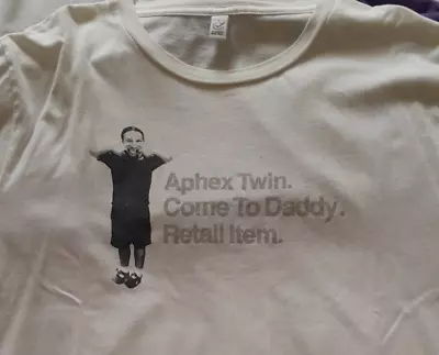 Buy Aphex Twin Come To Daddy T Shirt Warp Rephlex Records Afx White Retail Large • 60£