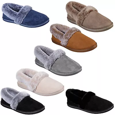 Buy Skechers Womens Slippers Memory Foam Lined Faux Suede Fur Comfort Shoes • 23.96£