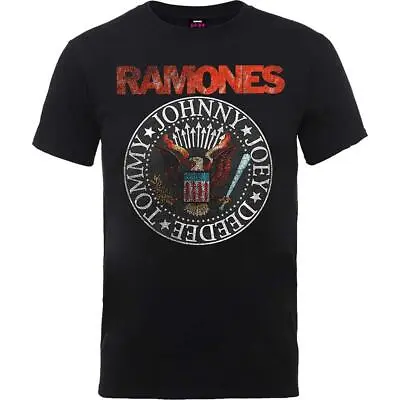 Buy Official Licensed - Ramones - Vintage Eagle Seal T Shirt - Punk Rock • 18.99£