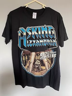 Buy Asking Alexandria Reckless And Relentless Zombie Tee T-Shirt Mens Size M Medium • 14.99£