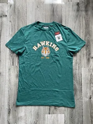 Buy Stranger Things Hawkins Green T-Shirt - Men Top Tshirt Mens • 12.99£
