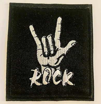 Buy ROCK Hand Emblem Embroidered Path Biker Punk Rock Music IRON ON SEW ON • 2.25£