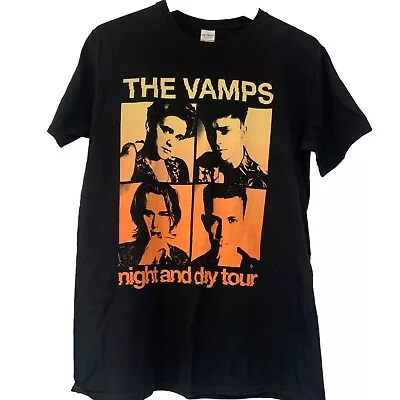 Buy The Vamps Official Night And Day Tour T-Shirt Black Gildan Short Sleeve Large L • 15.99£
