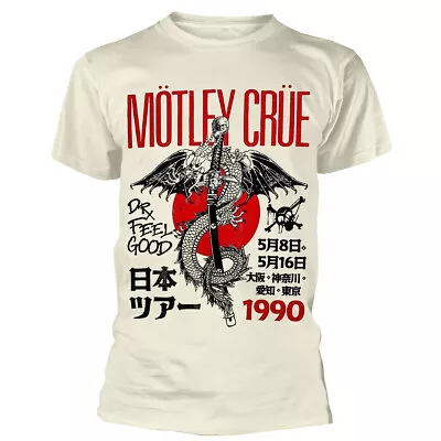 Buy Motley Crue Dr. Feelgood Japanese Tour 90 Natural T-Shirt NEW OFFICIAL • 16.59£