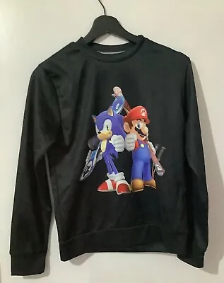 Buy Kids Boys Sonic Mario Swearshirt Cartoon Print Casual Pullover Jumper Top • 9.99£