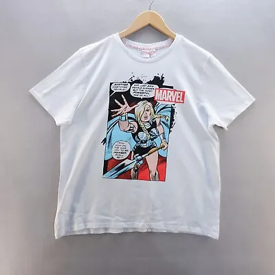 Buy Valkyrie T Shirt XL White Graphic Print Marvel Comic Strip Cotton Mens • 9.02£