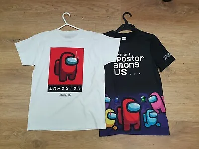 Buy Set Of 2 Among Us T.shirts Size 10-11 & 11-12 • 6.50£