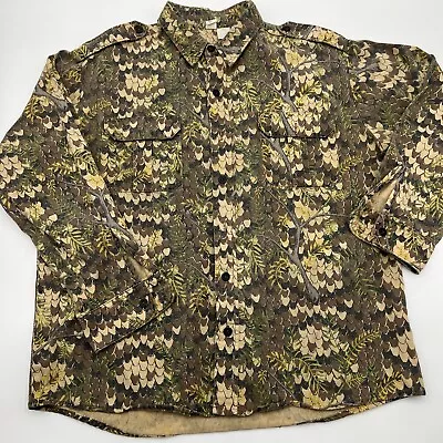 Buy VTG Spider Oak Camo Shirt Men L Diamondhead Snake Print Pocket Cotton USA 80s • 33.30£