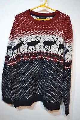 Buy Mens Christmas NEXT Jumper Size 3XL Fairisle Reindeer • 19.99£