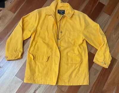 Buy Womens Eddie Bauer Yellow Full Zip Cotton Size Medium Barn Field Jacket • 23.63£