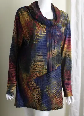 Buy NWT The Greater Good Sz 1X Cowl Jersey Knit Funky Art-to-Wear Tunic Shirt Top • 63.61£