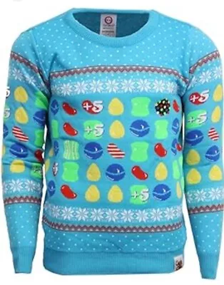Buy Candy Crush Game Christmas Xmas Jumper Sweater Pullover Numskull King Novelty • 22.99£