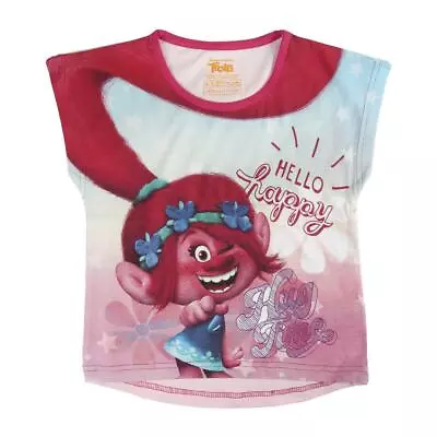 Buy Trolls Cotton T-Shirt Hello Happy Hug Time • 3.32£