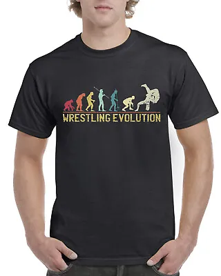 Buy Top Gift T-Shirt For Dad: Evolution Of Wrestling Sports Cotton Comfort • 12.99£