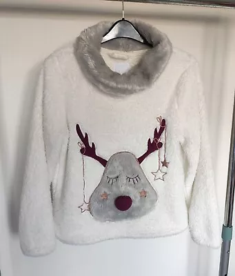 Buy Time To Dream Ladies Rudolph Christmas Fleece Pyjama Top Size M - Excellent! • 9.99£