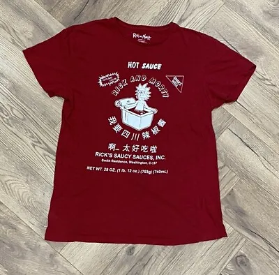 Buy Rick & Morty Szechuan Hot Sauce T-Shirt- Adult Large • 4.99£