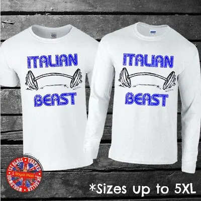 Buy Italian Beast T-shirt Short Long Sleeve Birthday Gift Gym Fathers Day Mens Italy • 9.99£