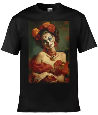 Buy Day Of The Dead Design 19 Of 24 Soft Style Tshirt Sugar Skull • 16£