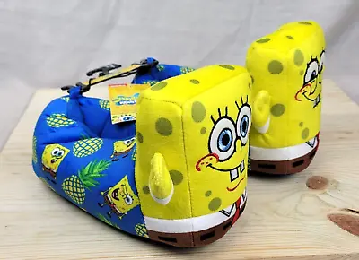 Buy NWT Spongebob Squarepants Slippers Boys Kids Toddler's Size 13-1 • 13.24£