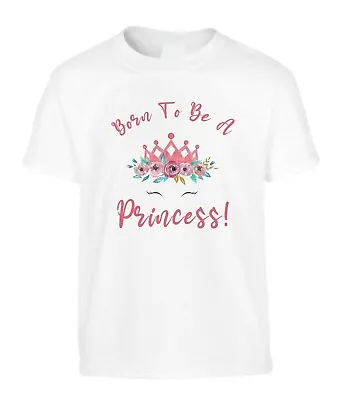 Buy Girls Princess Kids T-Shirt Gift Funny Born To Be Unicorn Birthday Gift Idea  • 7.95£