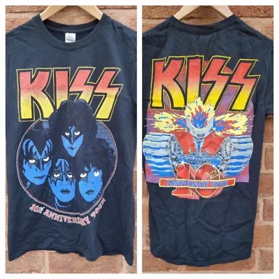 Buy KISS T Shirt 10th Anniversary Tour Creatures Of The Night Reprint Backprint SMAL • 19.99£