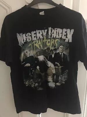 Buy Misery Index 2008 Traitors T Shirt (L) Dying Fetus Aborted Cannibal Corpse • 19.99£