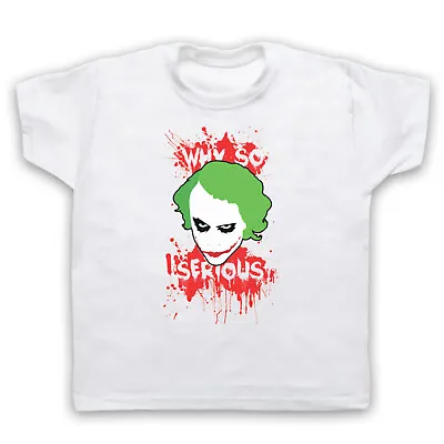 Buy Joker Batman Unofficial Why So Serious Comic Villain Kids Childs T-shirt • 16.99£