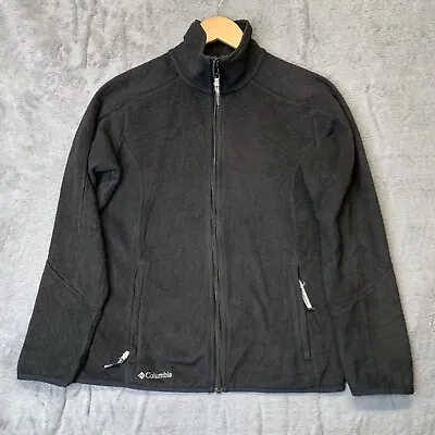 Buy Columbia Sportswear Fleece Jacket Woman's Large Black Warm Outdoor Hiking • 18.77£