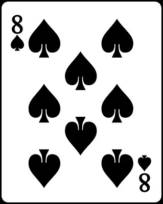 Buy 8 Of Spades Playing Card Iron On T Shirt Transfer Large A4 Size • 3.49£