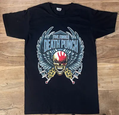 Buy Five Finger Death Punch Tour 2017 Tee Black T-Shirt Double Sided Size Small • 9.99£