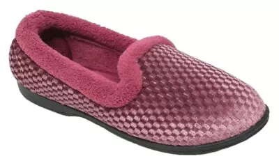Buy Ladies DR LIGHTFOOT Memory Foam Wide Fit Comfort Hard Sole Moccasins Slippers • 11.99£