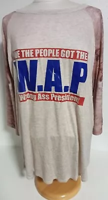 Buy NEW We The People Got That Wap Wrong Ass President T-Shirt LONG SLEEVE CAMO *W4* • 17£