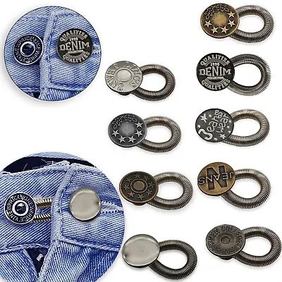 Buy Jeans Buttons Waist Extender For Leather Craft Handbag Trouser Clothing 2-100pcs • 1.99£