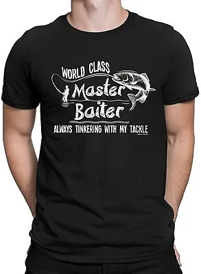 Buy World Class Master Baiter Unisex T-Shirt CLEARANCE Gift Funny Sale Fishing Fish • 4.99£