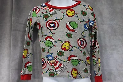 Buy Marvel Avengers Boy's Gray Long Sleeve Top Christmas Hulk Iron Man Size 6 • 9.46£