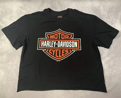 Buy Harley Davidson Fargo T-shirt - Cropped Large • 11.27£