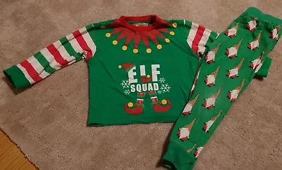 Buy Childrens Christmas Elf Squad Pajamas 2-3 Years • 1.99£
