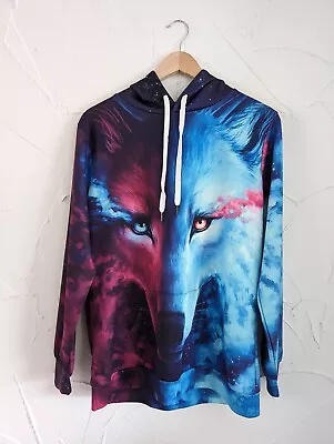 Buy Men's Unbranded Wolf Graphic Hoodie NO SIZE TAG, Great Condition. • 8£