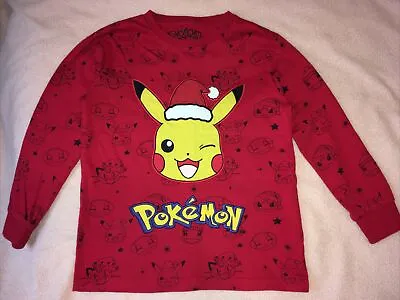 Buy Boys Next Red Pikachu Pokémon Christmas Top Age 7 Years • 6.95£
