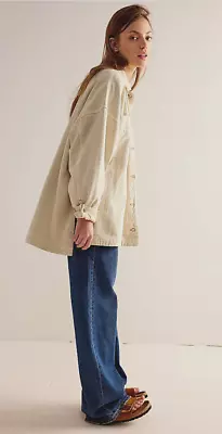 Buy FREE PEOPLE Madison City Twill Oversized Denim Jacket M UK 14/16 • 31.99£
