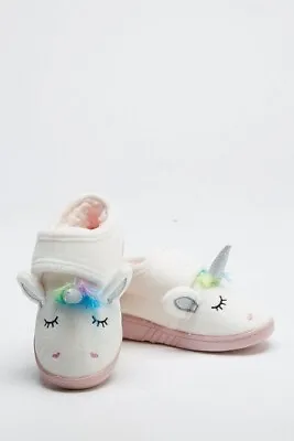 Buy Kids Unicorn Slippers Bootie Size 10-11 Brand New In Bag - Pink - 5203 • 9.99£