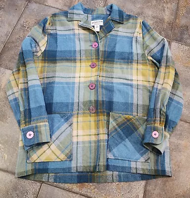 Buy Pendleton Heritage Limited Edition Women's Medium Wool Plaid Shirt Jacket USA • 37.89£