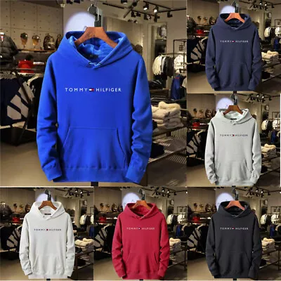 Buy Mens Tommy Classic Hoodies Sweatshirt Boys Spring Pullover Porkets Hoodies UK • 21.99£