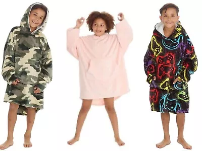 Buy Girls Boys Huggable Supersoft Oversize Long Sleeve Warm & Cosy Blanket Hoodie • 14.99£