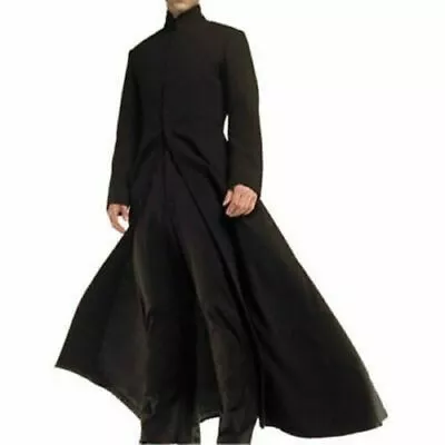 Buy Neo Matrix Trench Coat Keens Reeves Long Coat Gothic Jacket Mens Coat New • 79.61£