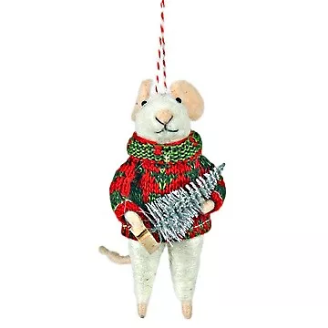 Buy Originals Felt Mouse In Jumper With Silver Tree Christmas Decoration • 11.49£