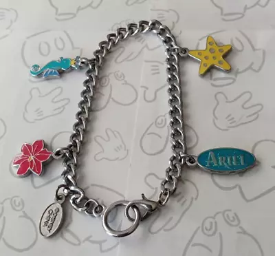 Buy Ariel Little Mermaid Disney Charm Bracelet Seahorse Starfish Flower 8  • 17.34£